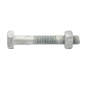 Zenith M6x40mm Hex Head Bolt & Nut Galvanised