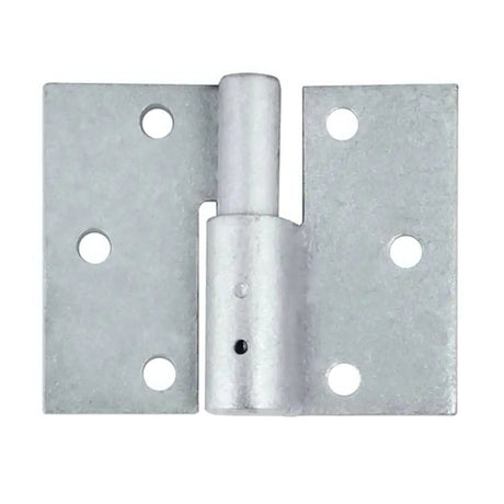 Metal hinge on a white background