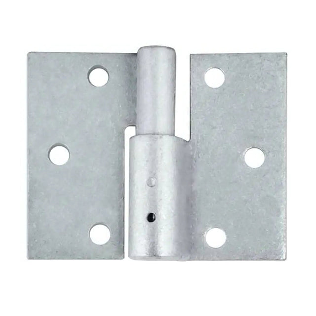 Metal hinge on a white background