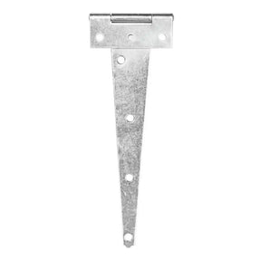 Metal T-hinge on a white background