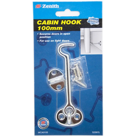 Cabin hook packaging with blue background and product illustration