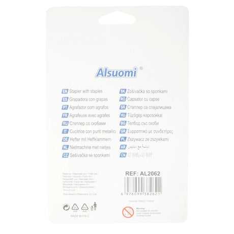 Alsuomi Stapler With Staples 52x125mm 24/6