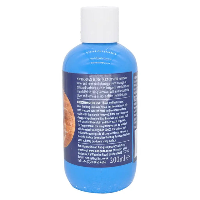 Blue bottle with a white cap on a white background