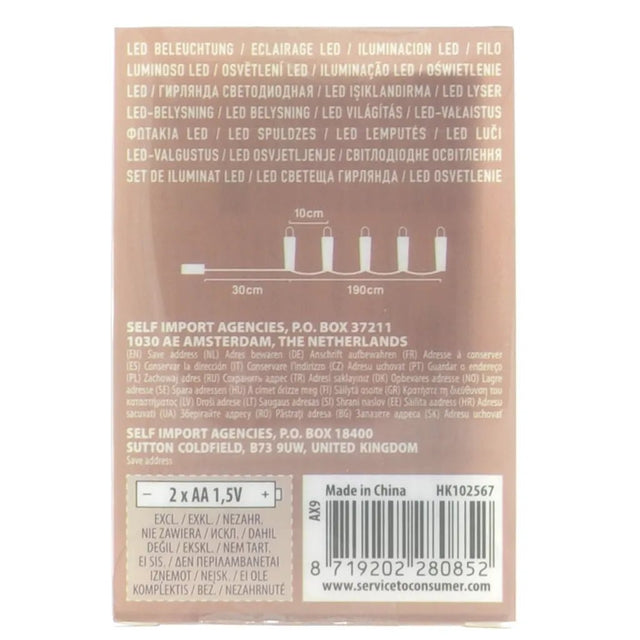 Battery Fairy Lights Warm White 20LED