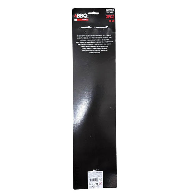 BBQ Metal Skewer Set 45cm 3Pcs