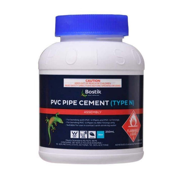 Bostik PVC Pipe Cement Type N Blue 250ml 30840463