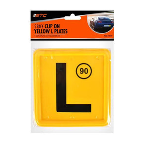 BTC Clip - On NSW Yellow L Plates 2Pcs AUT - 152