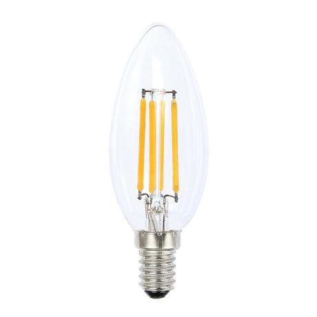 Candle Filament LED Light Bulb E12 12V 4W W/W