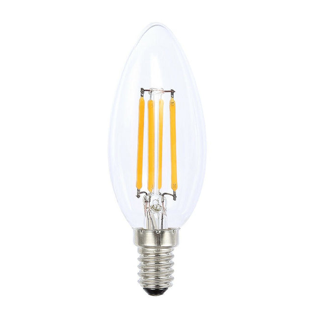 Candle Filament LED Light Bulb E14 12V 4W W/W