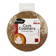 Cassia Cork Coasters Table Protect 10cm 4Pcs KT - 287