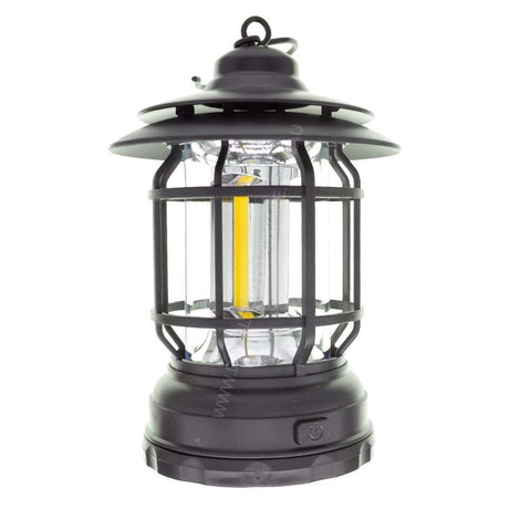 COB Camping Lamp Black 11.5x11.5x18cm K - 20