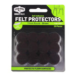 Cold Steel Brown Felt Furniture Adhesive Scratch Protector 19mm 20Pcs 35061