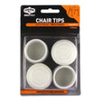 Cold Steel Chair Tips Rubber White Round 32mm 35019