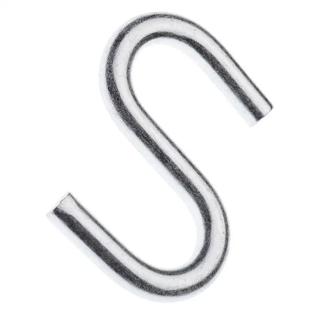 Metallic U-shaped hook on a white background