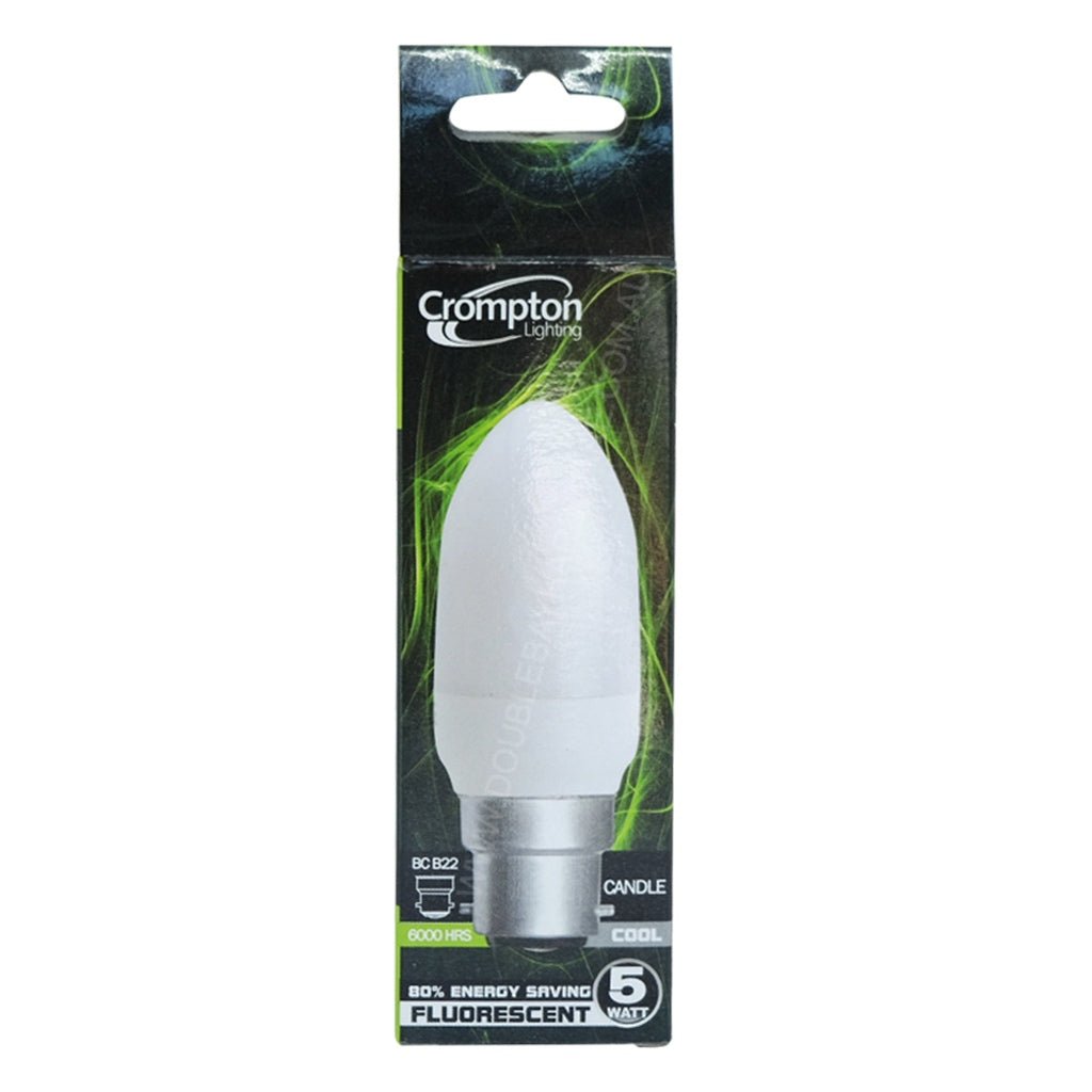 Crompton CCD5W Energy Saving Candle Light Bulb B22 240V 5W D/L 25523