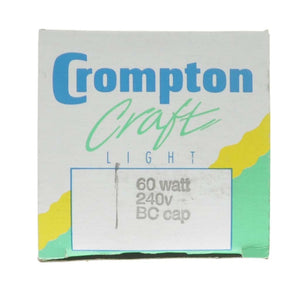 Crompton Craft Incandescent Light Bulb B22 240V 60W Daylight Blue 11019