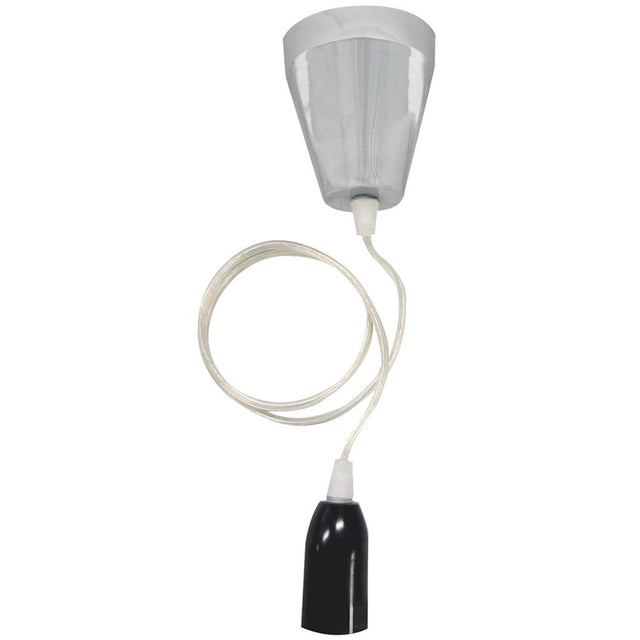 Crompton Pendant Suspension Kit B22 Stain Chrome 850mm 26742