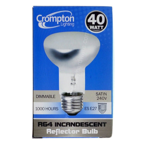 Crompton R64 Reflector Incandescent Light Bulb E27 240V 40W 10059