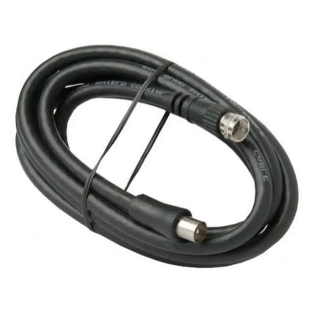 Coiled cable with connectors on a white background