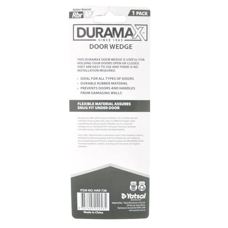 Duramax Black or White Rubber Door Stopper HAR - 726