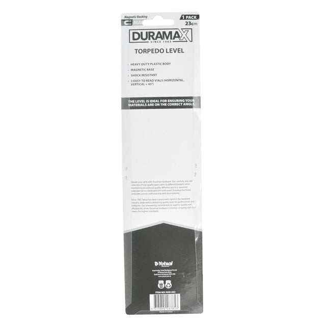 DURAMAX Magnetic Torpedo Spirit Level HAR - 492