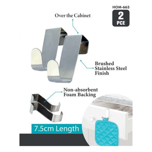 DURAMAX Over Door Hook Stainless Steel 7.5cm HOM - 663