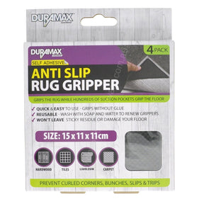 DURAMAX Self Adhesive Anti Slip Rug Grippers 15x11cm HAR - 664