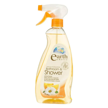 Earth Choice Bathroom & Shower cleaner bottle on a white background