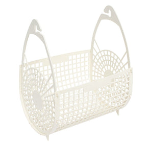 ellise Collapsible Plastic Peg Basket 24X15X20cm White HOM - 860