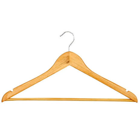 Wooden hanger on a white background