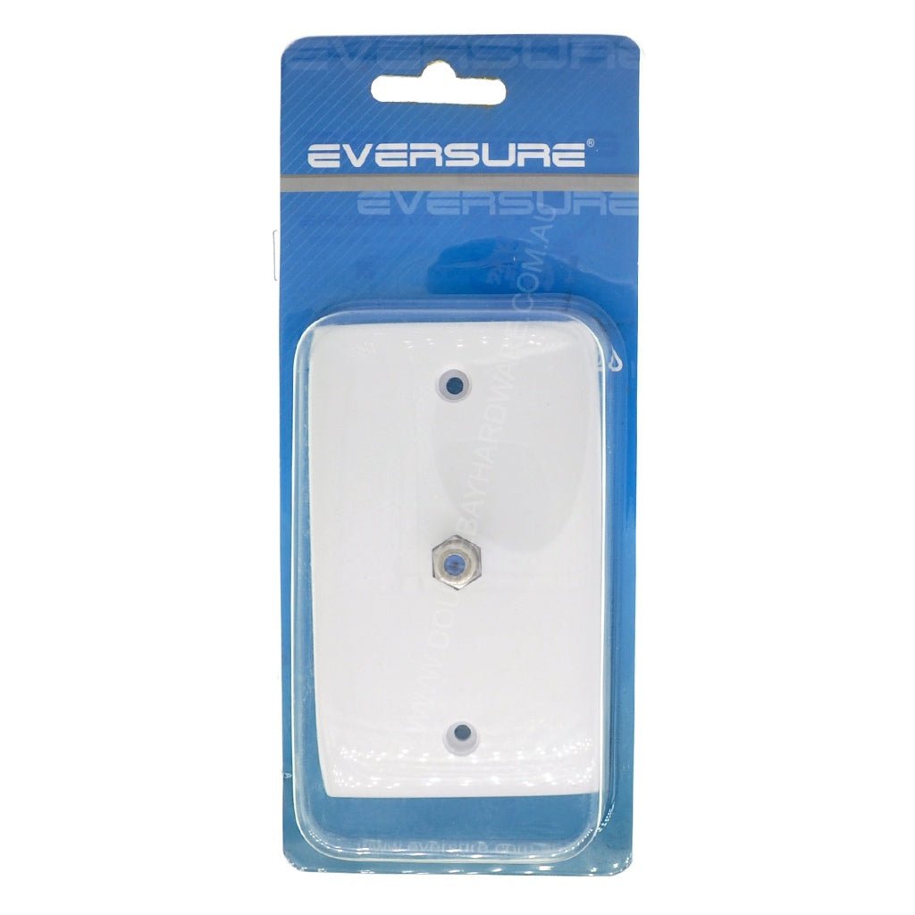 EVERSURE TV Wall Plate F - Type Connector 042 - 1F/WHT