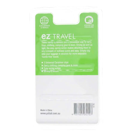 Green and white packaging of ez Travel product on a white background