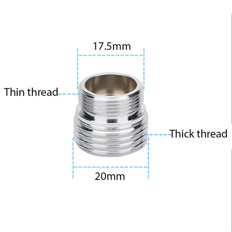 Faucet Tap Adapter For Connect Shower Hose to 17.5mm Female Thread Tap