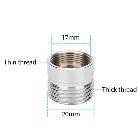 Faucet Tap Adapter For Connect Shower Hose to 17mm Male Thread Tap