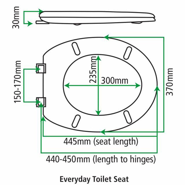 FIX - A - LOO Everyday Toilet Seat White 235770