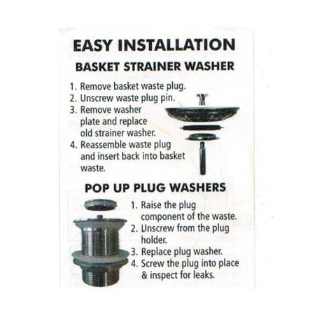 FIX - A - TAP Assorted Waste Washer Kit To Suits Most Wastes 203717
