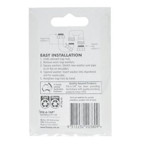 FIX - A - TAP Set of 40mm Trap Washers 203809