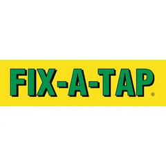 Fix-A-Tap logo with green text on a yellow background