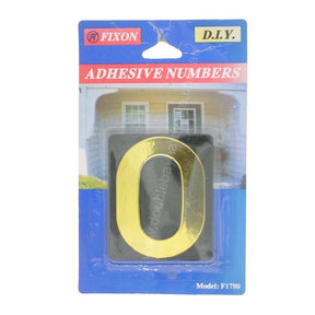 Fixon Adhesive House Number 0 Sign 59x49x2mm F1780