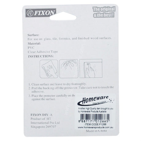 FIXON Clear Half - Round Adhesive Protector 10mm F1266