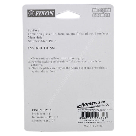 Fixon Stainless Adhesive Sign No Junk Mail 90x40x2mm