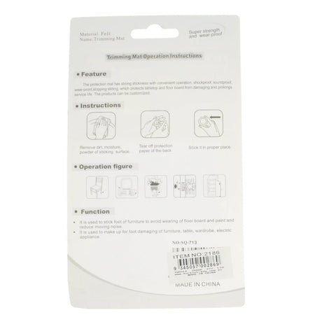 Furniture Protection Cushion Trimming Mat Round 25mm 18Pcs 2186