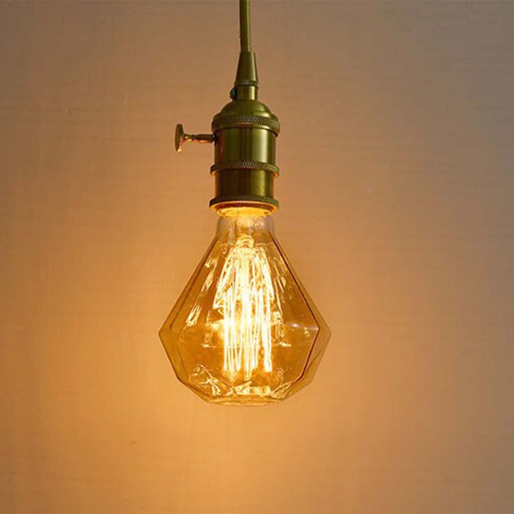 G95 Diamond Filament Vintage Light Bulb E27 240V 40W W/W