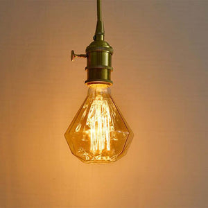 G95 Diamond Filament Vintage Light Bulb E27 240V 40W W/W