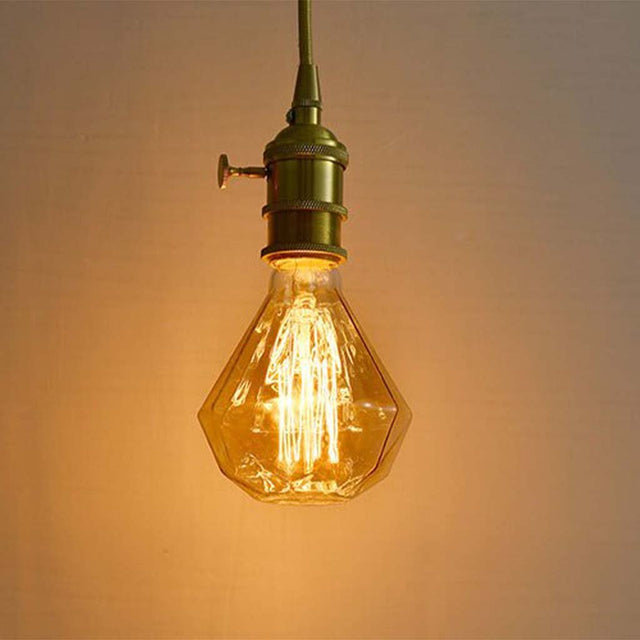 G95 Diamond Filament Vintage Light Bulb E27 240V 40W W/W