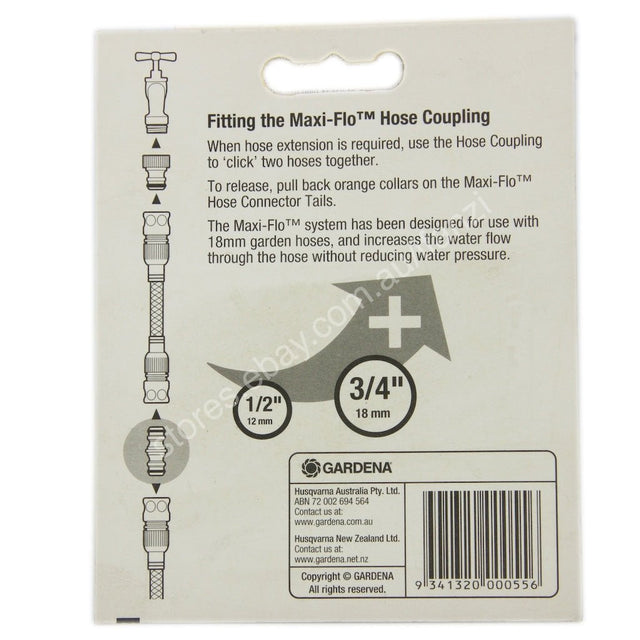GARDENA Maxi - Flo 18mm Hose Coupling G2831