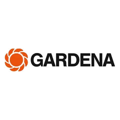 Gardena logo with an orange circular design on a white background
