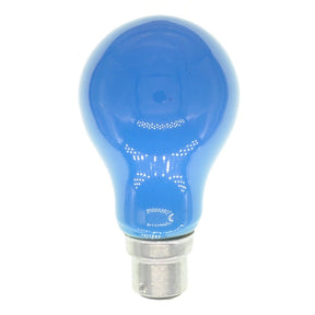 GLS Coloured Halogen Light Bulb B22 240V 18W Blue