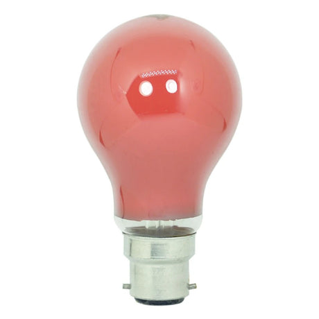 GLS Coloured Incandescent Light Bulb B22 240V 40W Red
