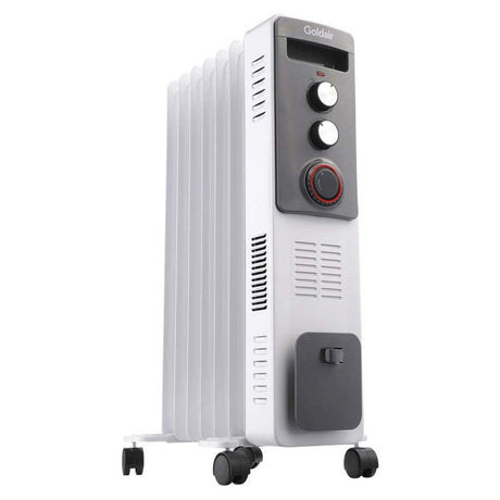Goldair 7 Fin Column Oil Heater 1500W with 24 Hour Timer GOC167TT